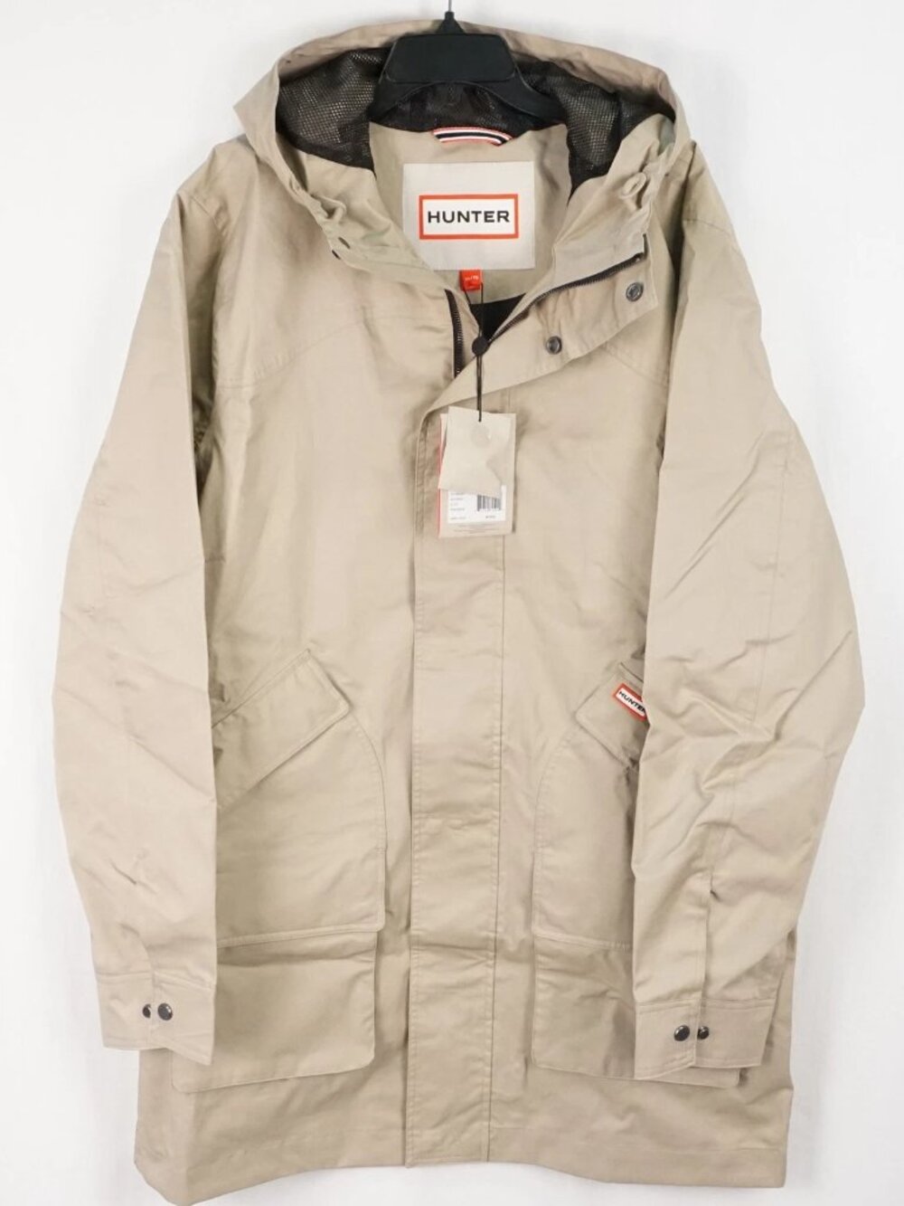 Hunter Downing Coated Cotton Hooded Rain Jacket Work School Travel Outdoors Fall